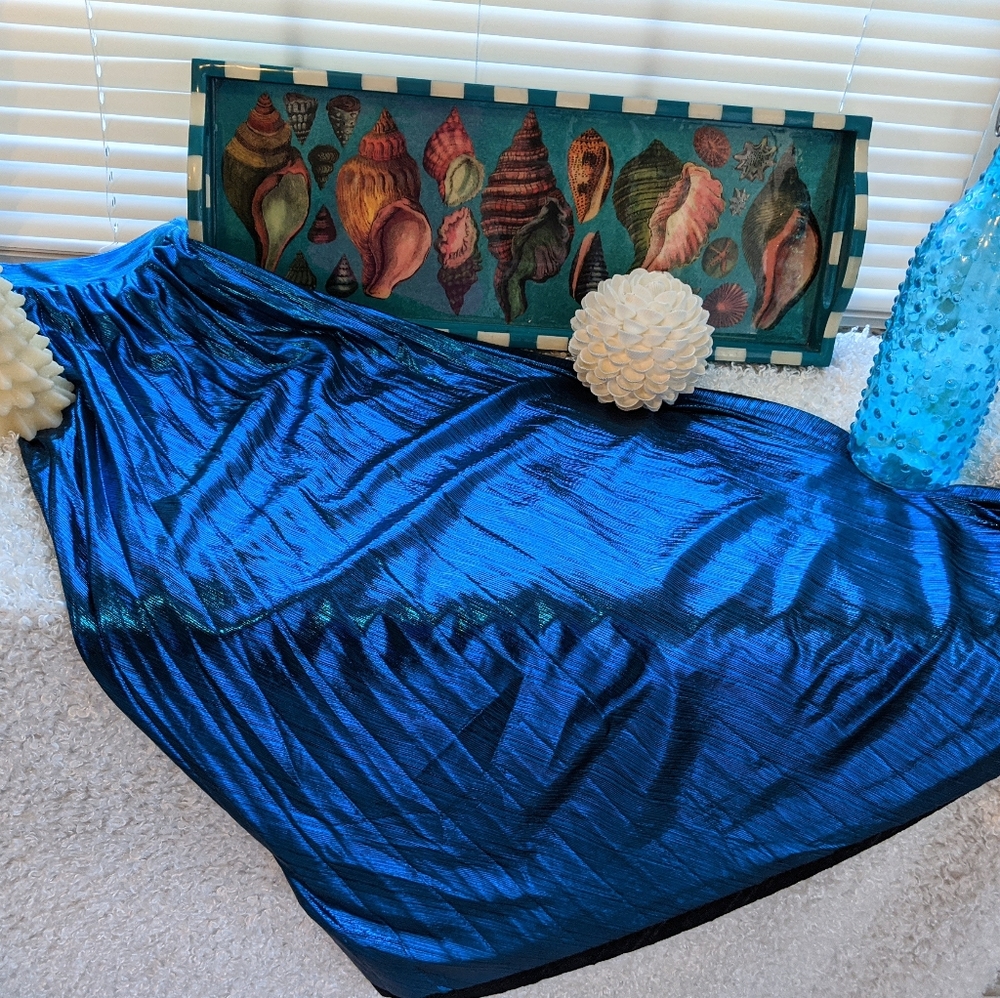 "Host Pick" Metallic Pleated Accordion Midi Skirt - Picture 5 of 11